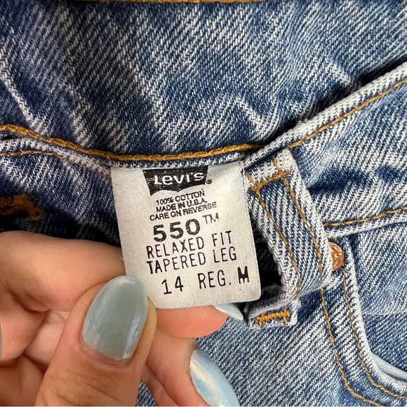 Vintage Levi’s 550 Made in USA Relaxed fit tapered leg sz 14 - Picture 5 of 6